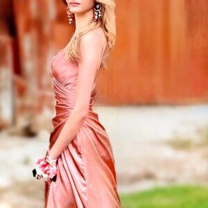 Rose gold Satin Gown